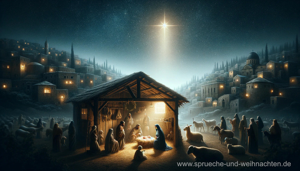 Spruchbild: Die Geburt Jesu in Bethlehem